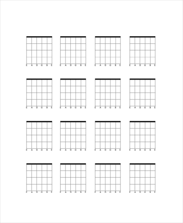 Blank Guitar Chord Chart