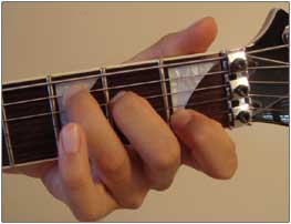 C Major chord finger placement C Major chord finger placement